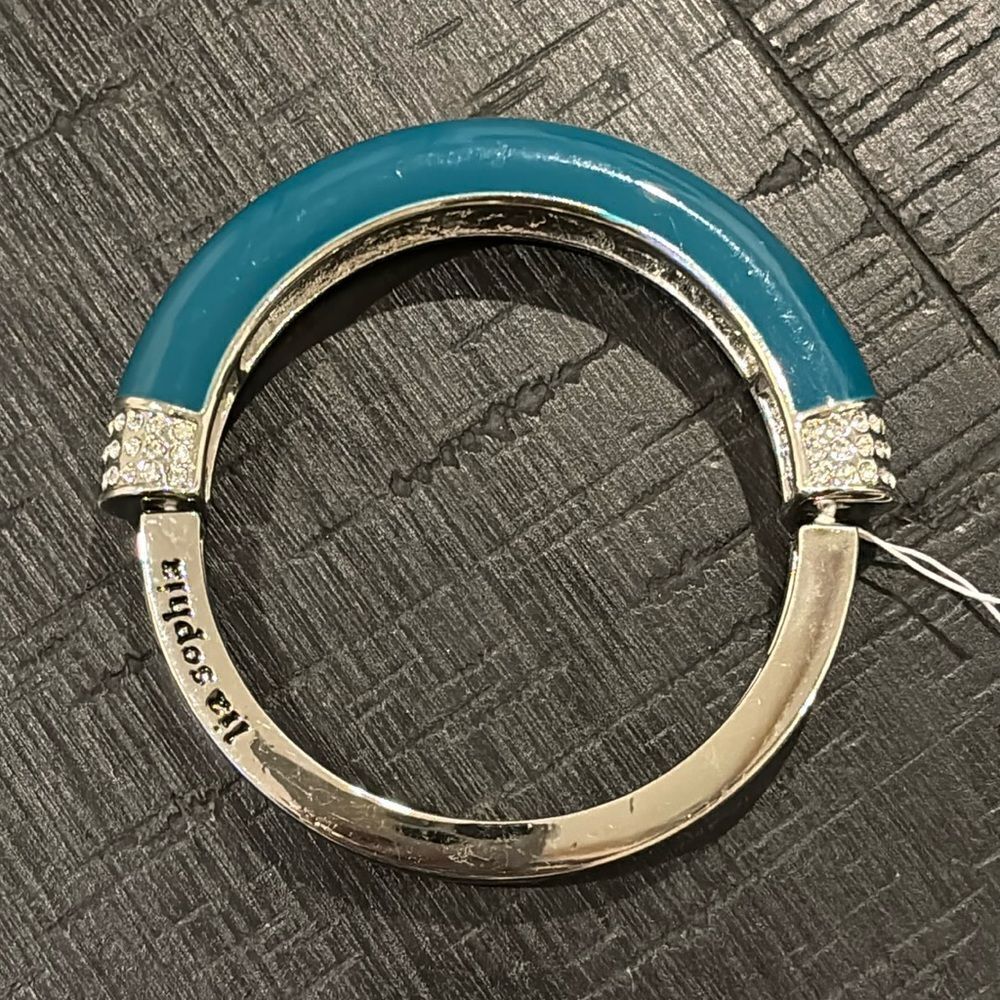Lia Sophia Chromatic Ocean Blue Medium Stretchable Bracelet Crystal Classy
